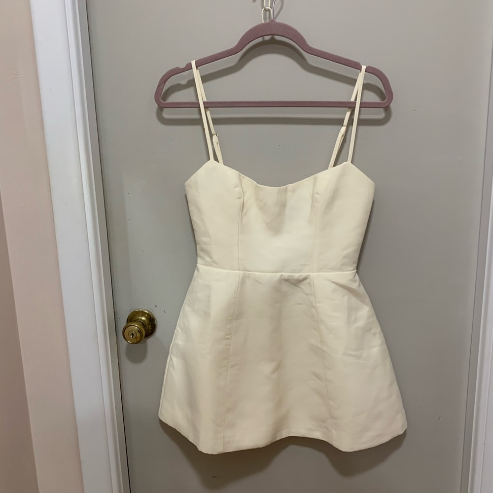 PrettyLittleThing Ivory Cream Mini Dress size 4